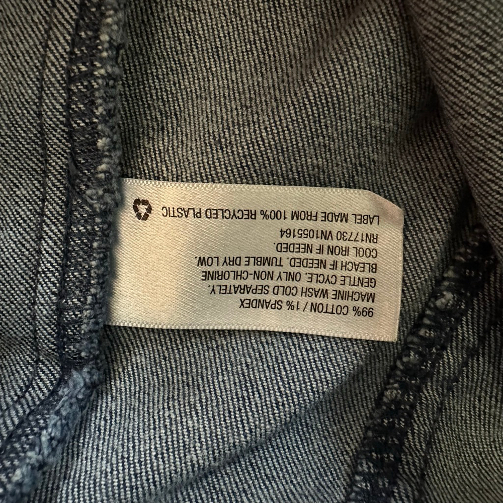 Women's A New Day Blue Denim Button Front A-Line Skirt Size 2 Button Down Belt - Picture 10 of 13